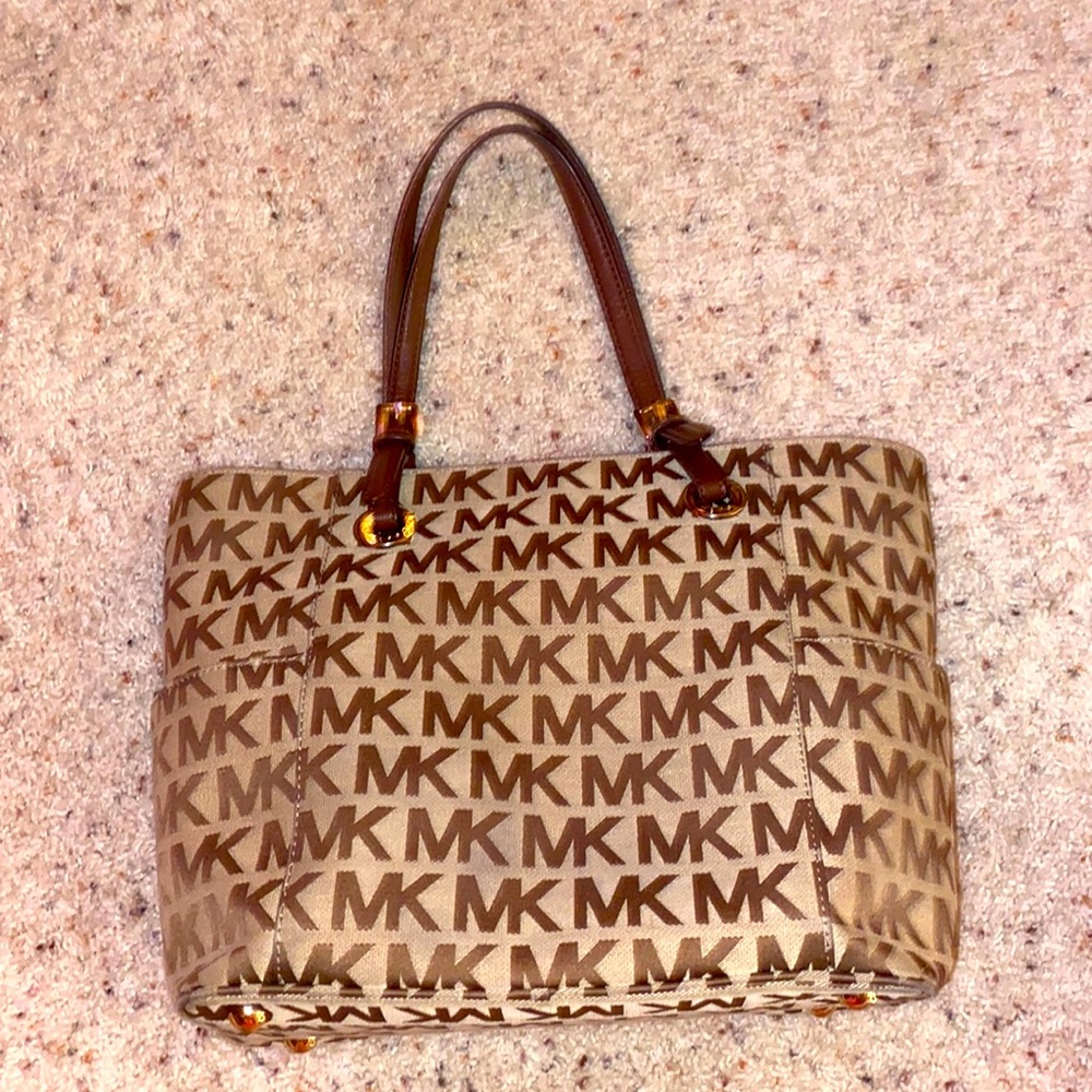 Michael Kors Jet Set Brown and Tan Tote!